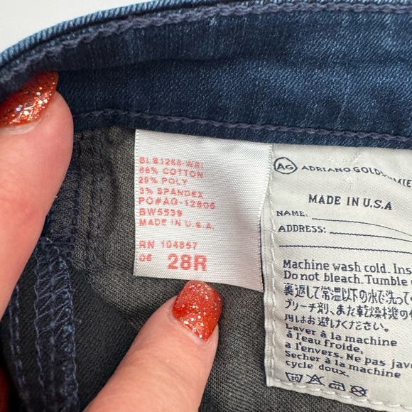 AG Adriano Goldschmied The Legging Super‎ Skinny 8” Rise 31” Inseam size 28R - Picture 12 of 14